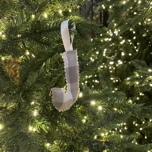 Christmas Ornament - Grey and White