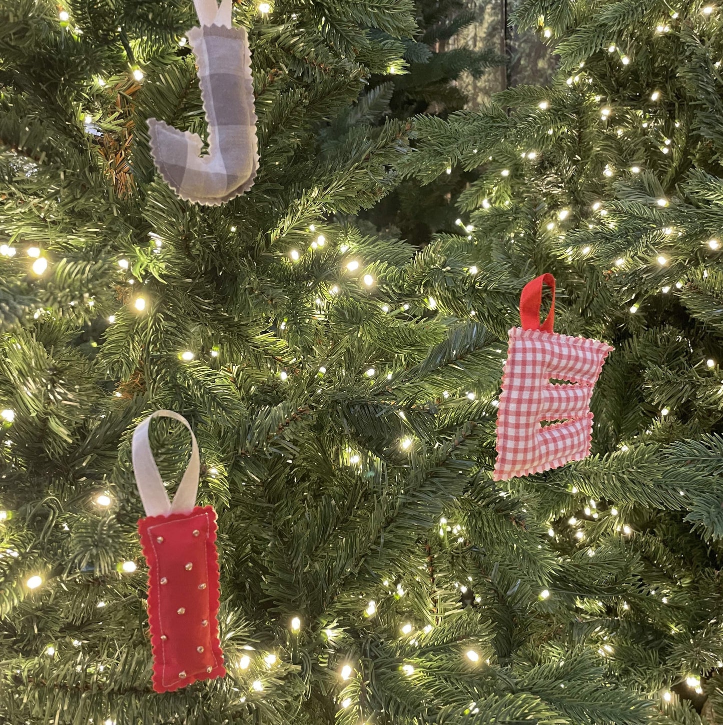 Christmas Ornament - Red and White