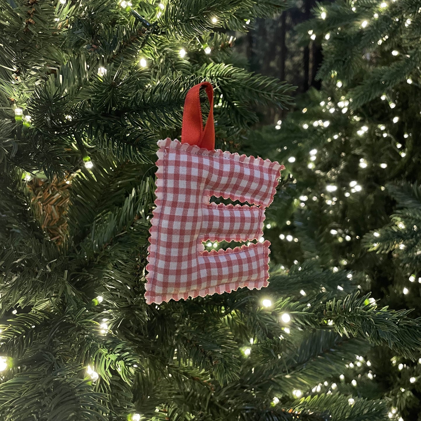 Christmas Ornament - Red and White