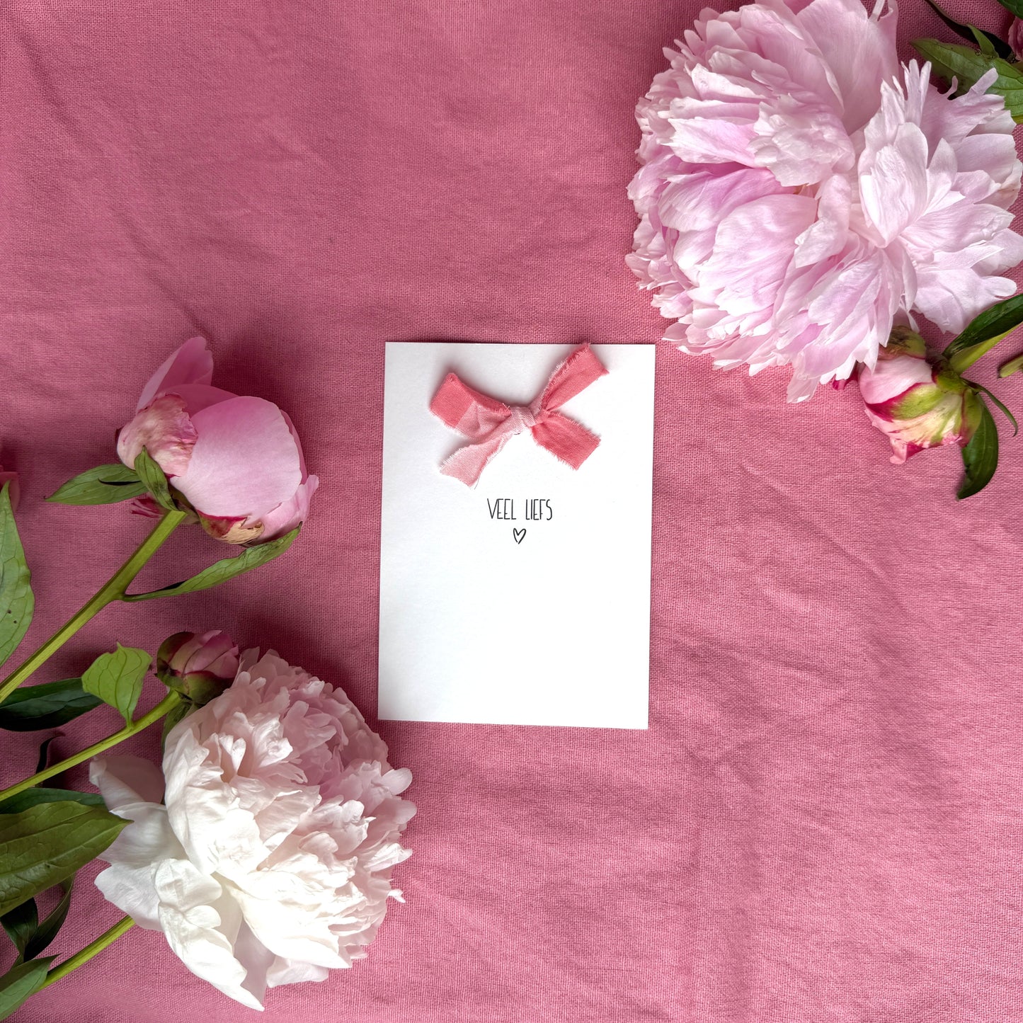 Greeting card - Veel liefs (heart)